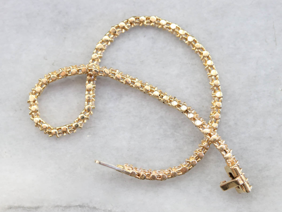 Yellow Gold Diamond Tennis Bracelet