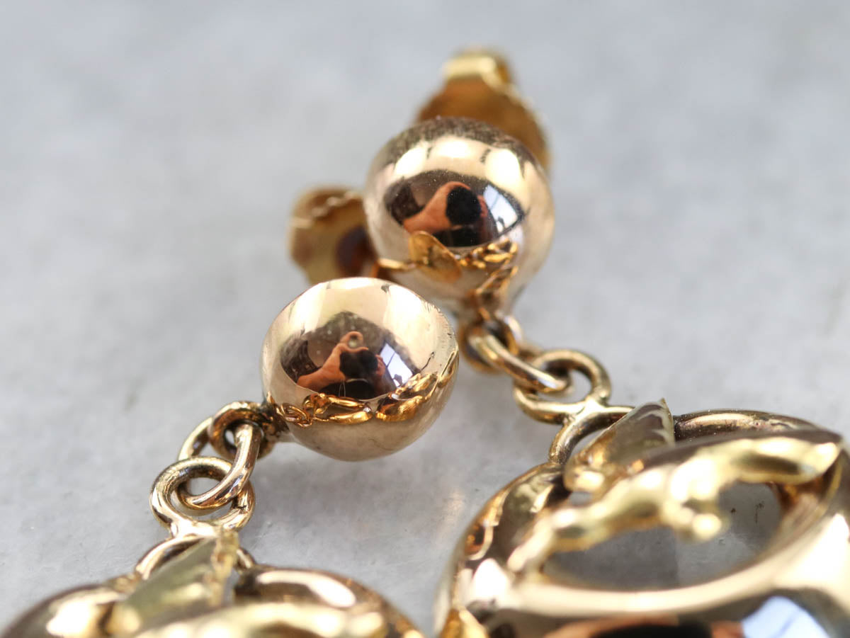 Vintage Golden Sparrow Tassel Earrings