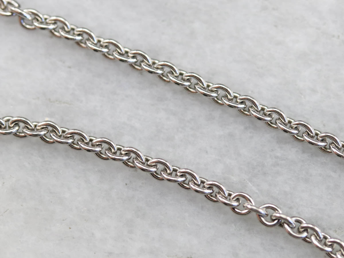 Platinum Rolo Link Chain