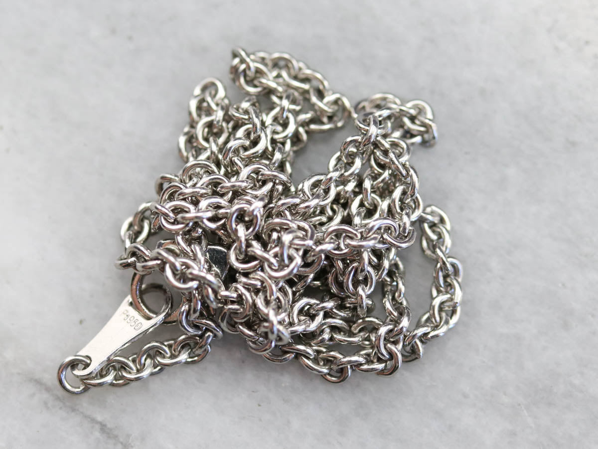 Platinum Rolo Link Chain