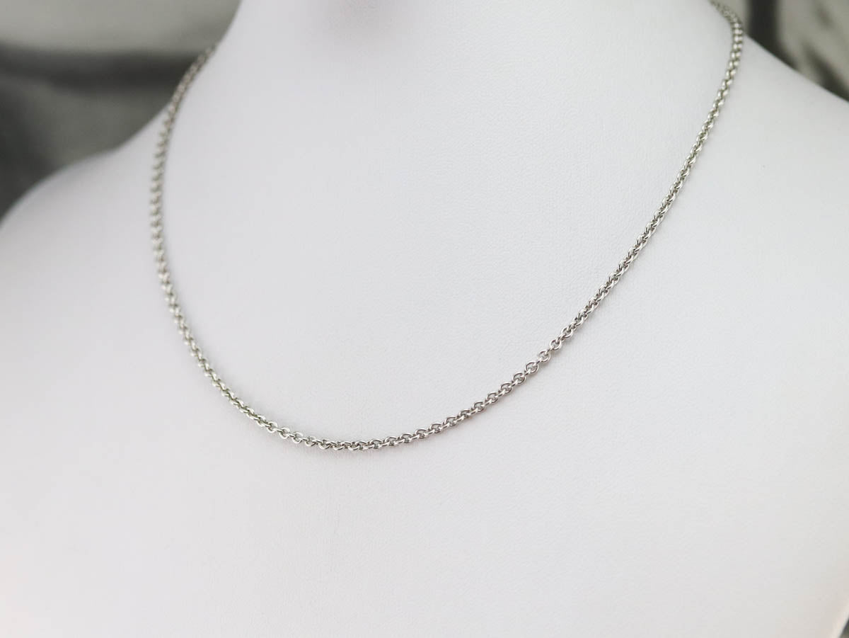 Platinum Rolo Link Chain