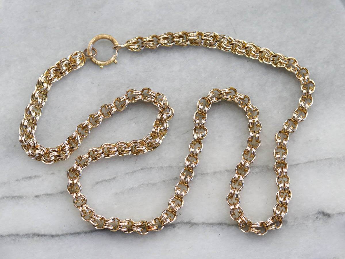 Double Link Gold Chain