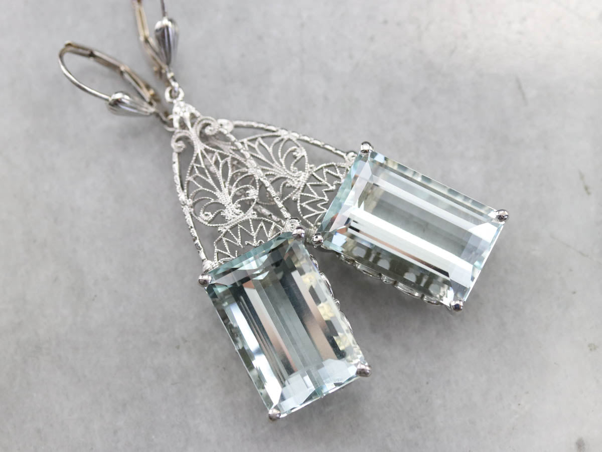 Gorgeous Aquamarine Drop Earrings