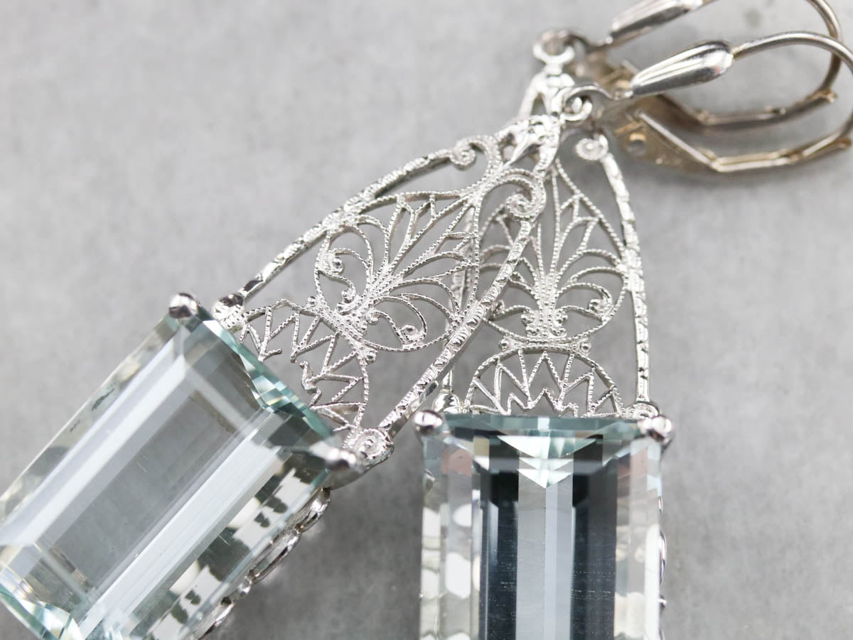 Gorgeous Aquamarine Drop Earrings