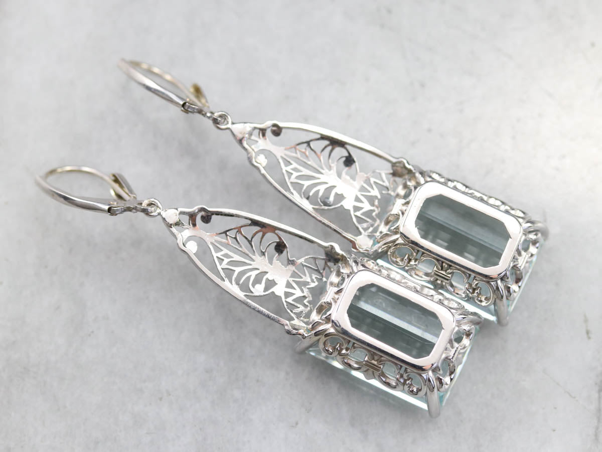 Gorgeous Aquamarine Drop Earrings