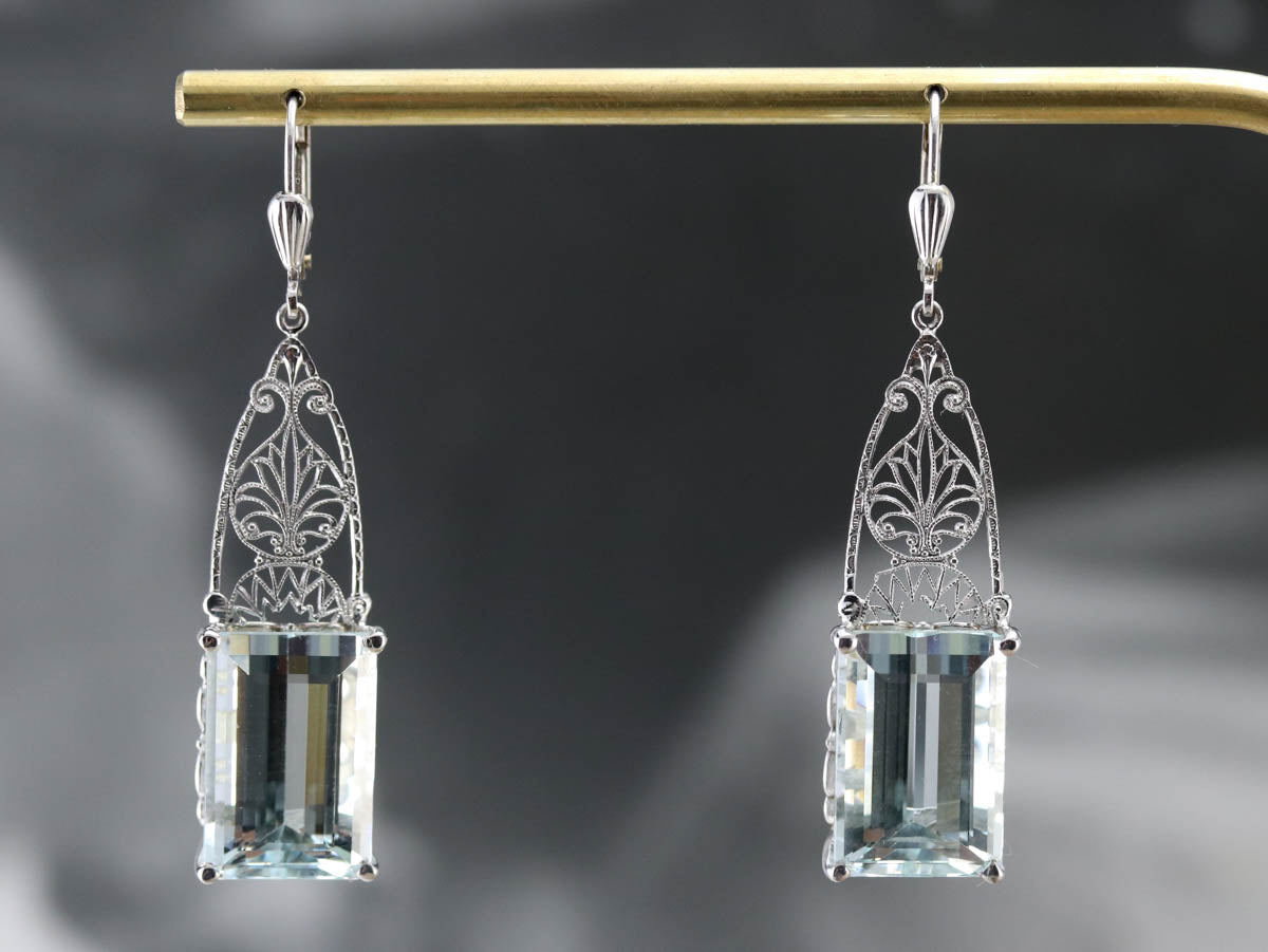 Gorgeous Aquamarine Drop Earrings