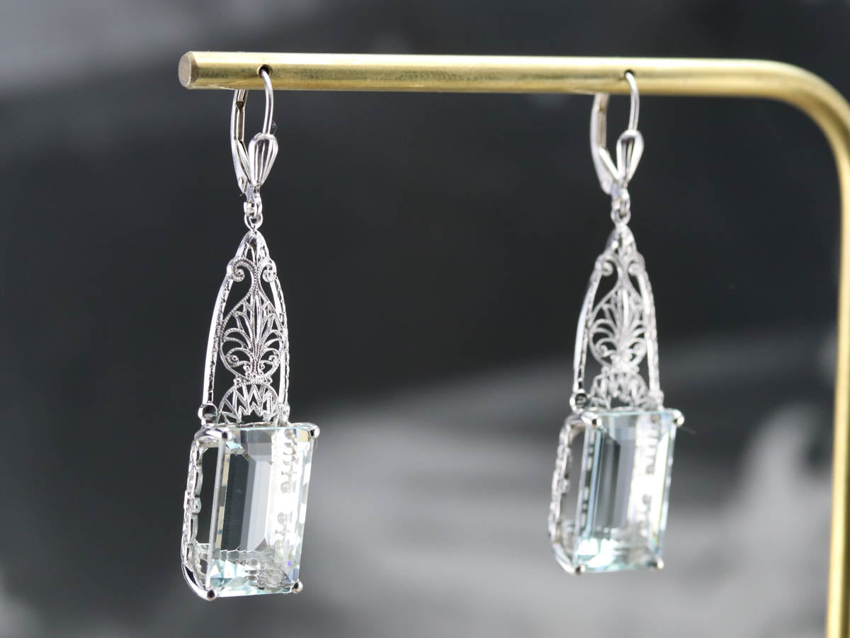 Gorgeous Aquamarine Drop Earrings