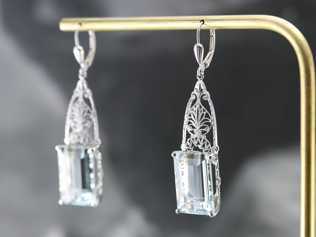 Gorgeous Aquamarine Drop Earrings