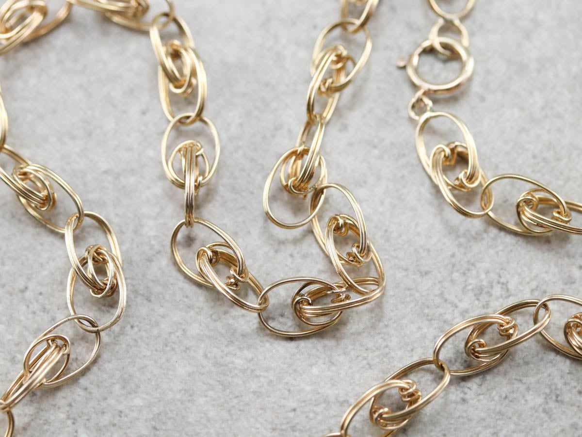 Woven Gold Link Chain