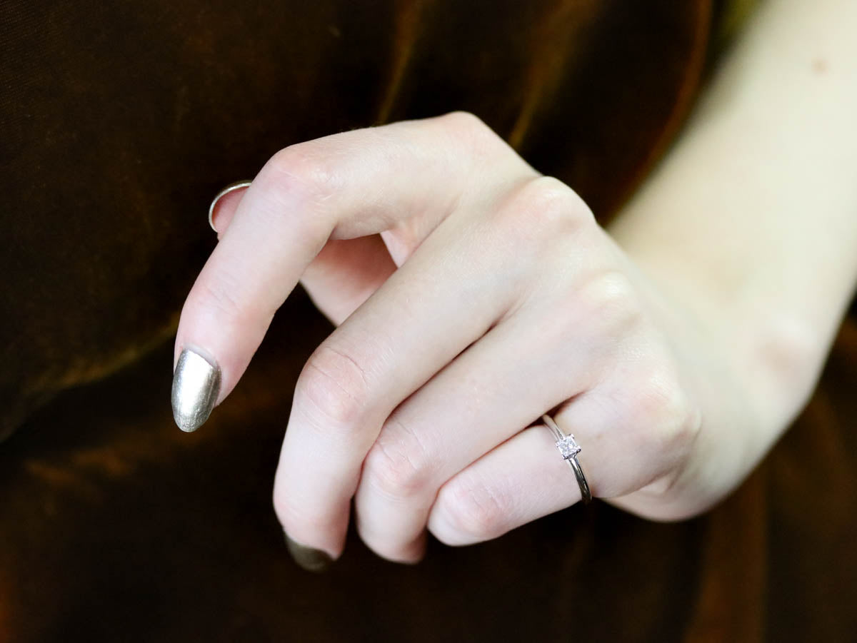 Princess Cut Diamond Solitaire Engagement Ring