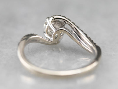 Round Brilliant Diamond Bypass Engagement Ring