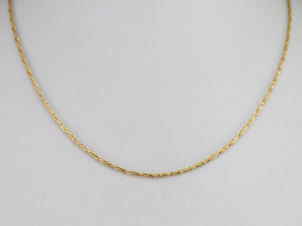 Woven Yellow Gold Wheat Twist Chain