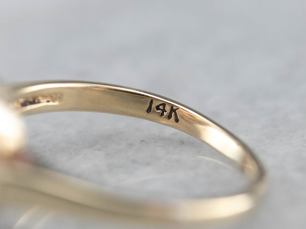 Round Amethyst Gold Cocktail Ring