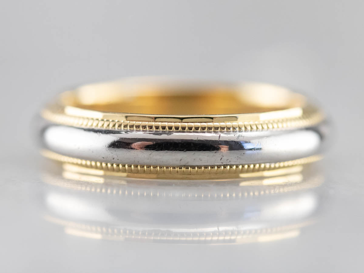 Platinum and 18K Gold Wedding Band
