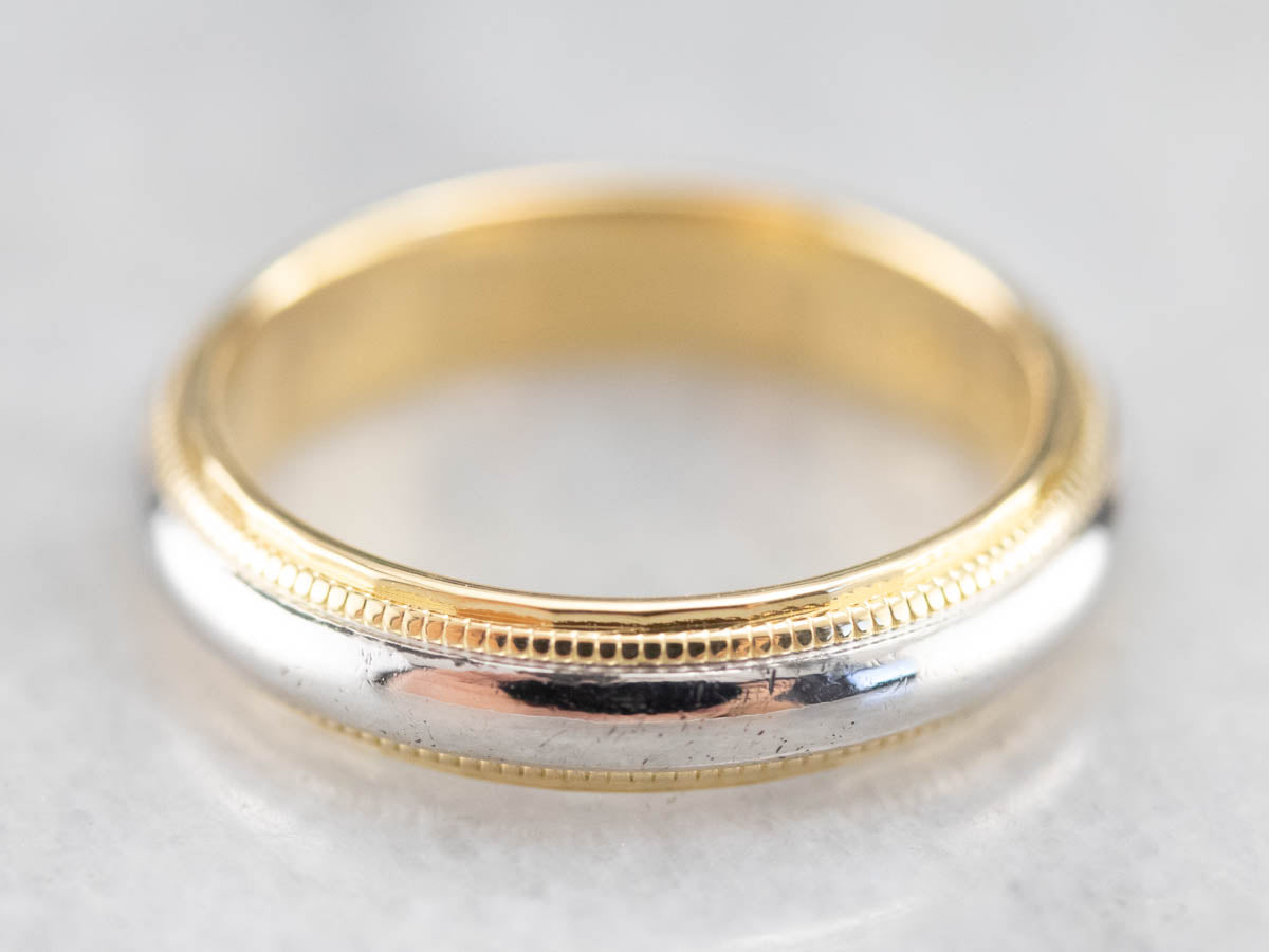 Platinum and 18K Gold Wedding Band