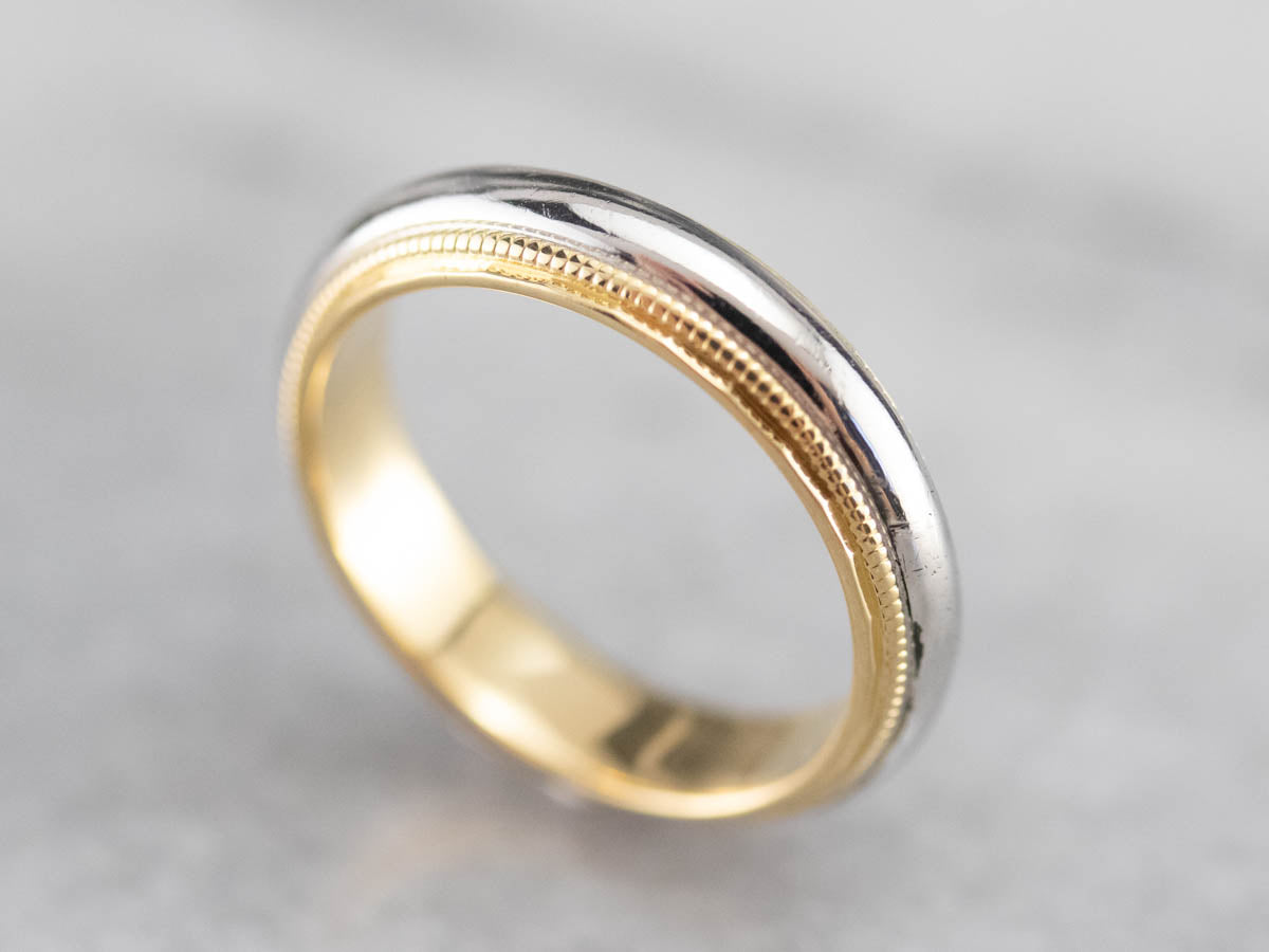 Platinum and 18K Gold Wedding Band