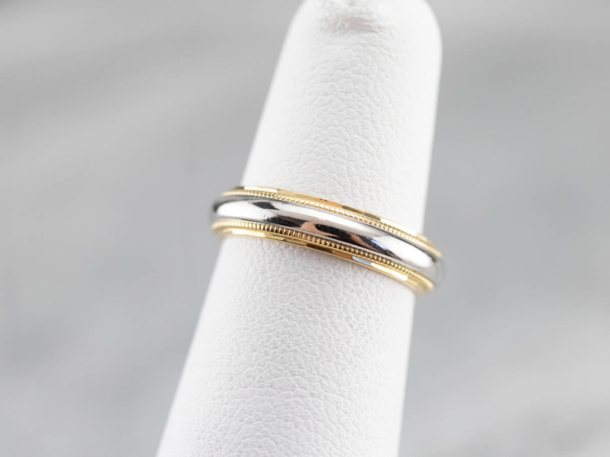 Platinum and 18K Gold Wedding Band
