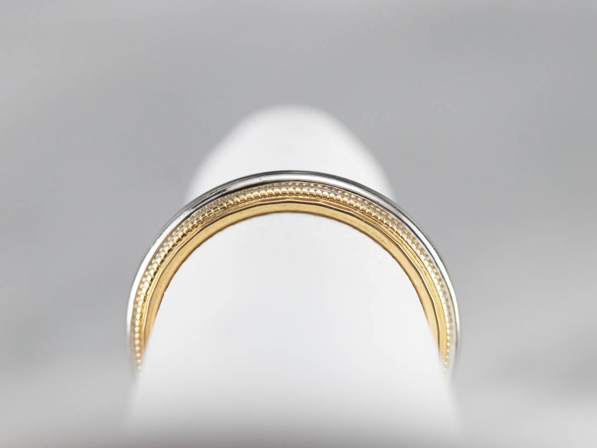 Platinum and 18K Gold Wedding Band