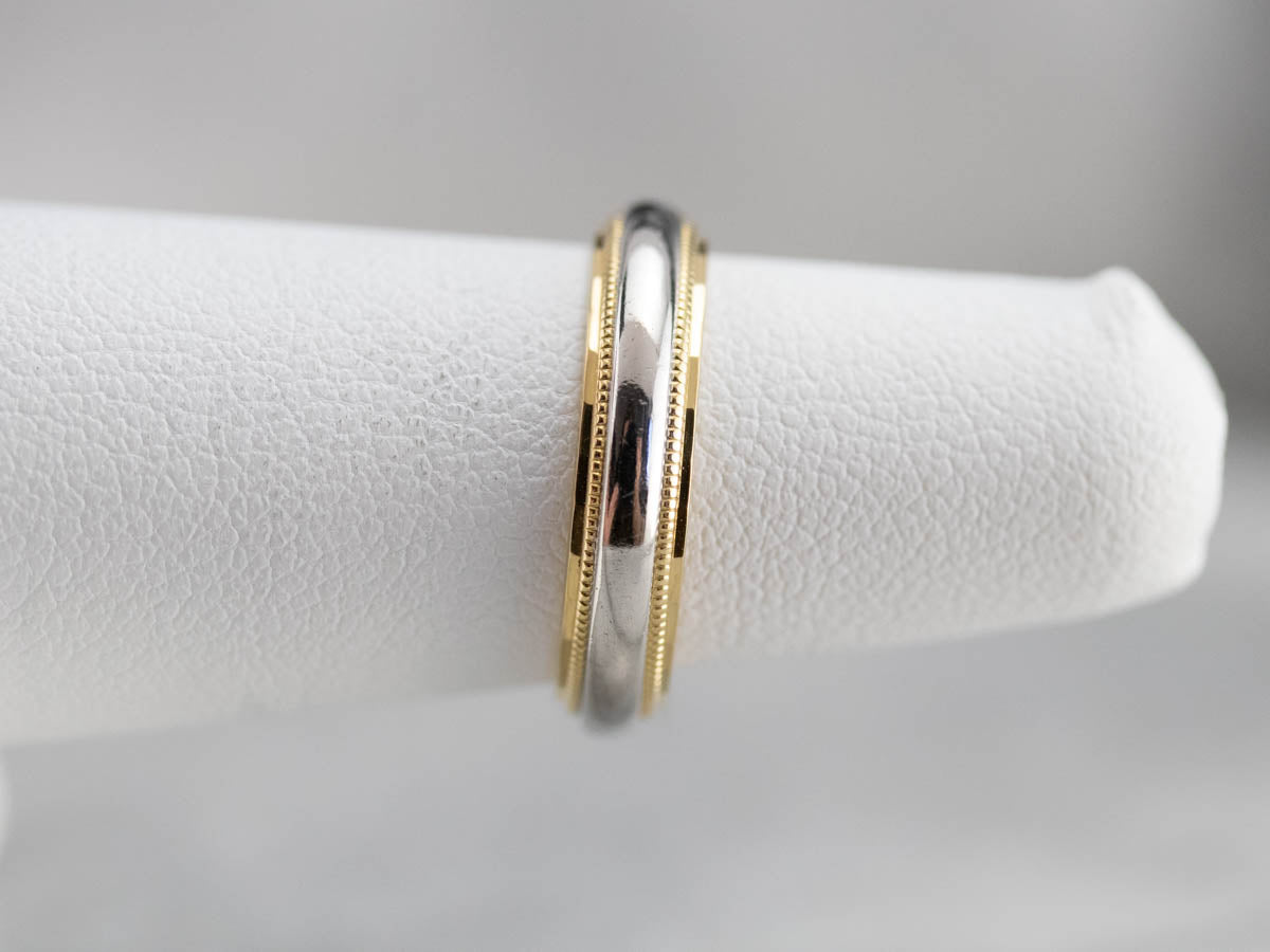 Platinum and 18K Gold Wedding Band