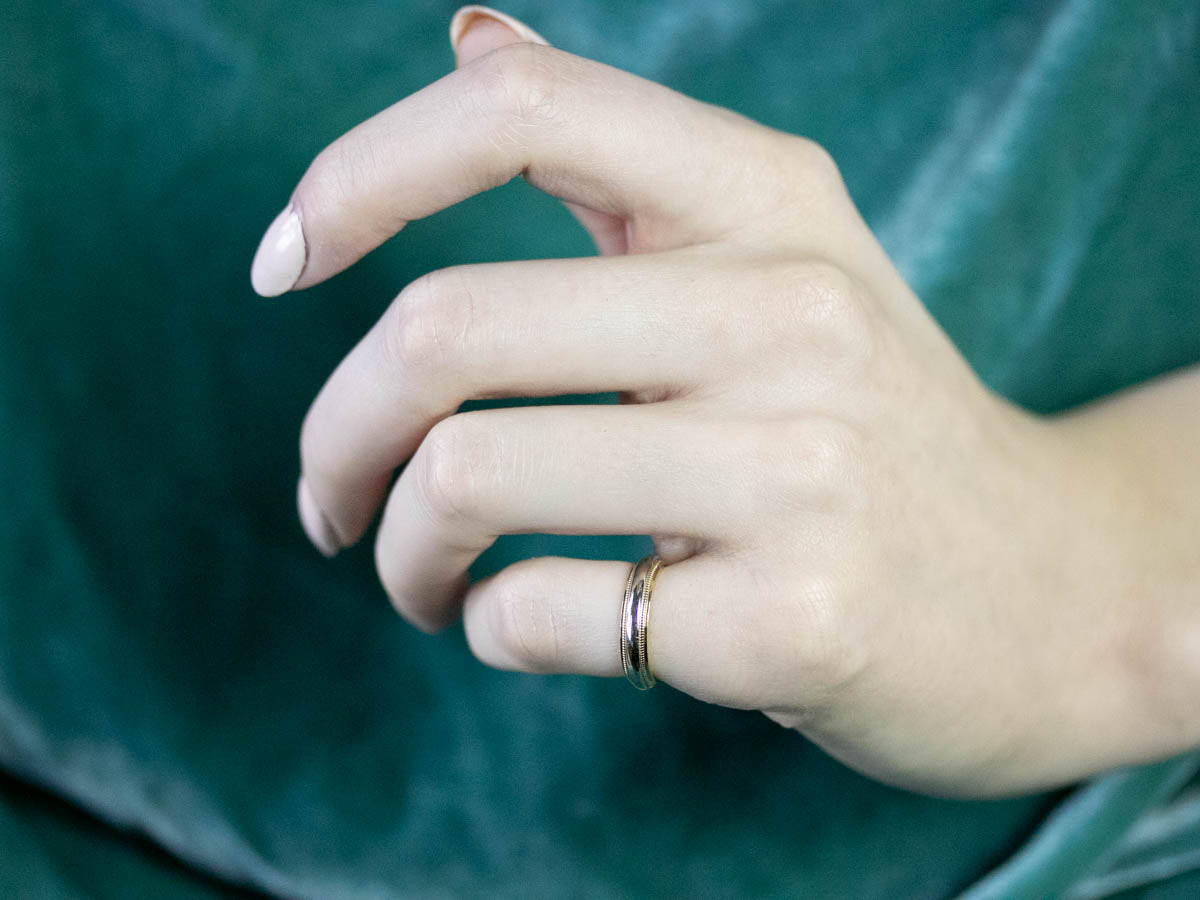 Platinum and 18K Gold Wedding Band