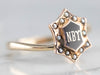 Antique NBY Enamel and Seed Pearl Ring