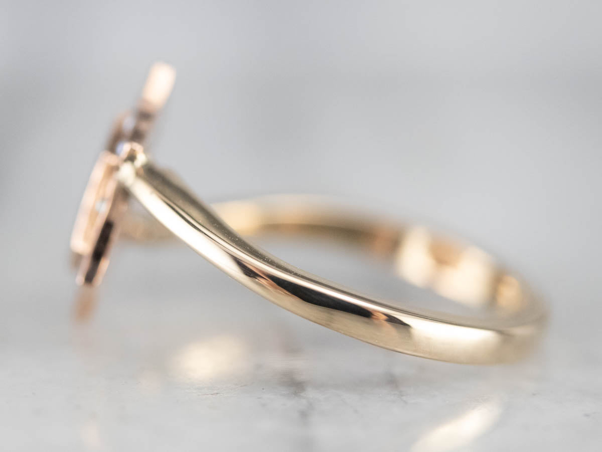 Antique NBY Enamel and Seed Pearl Ring