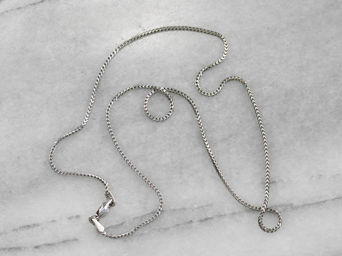 White Gold Wheat Chain