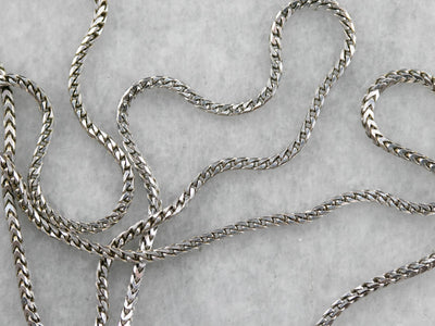 White Gold Wheat Chain Necklace