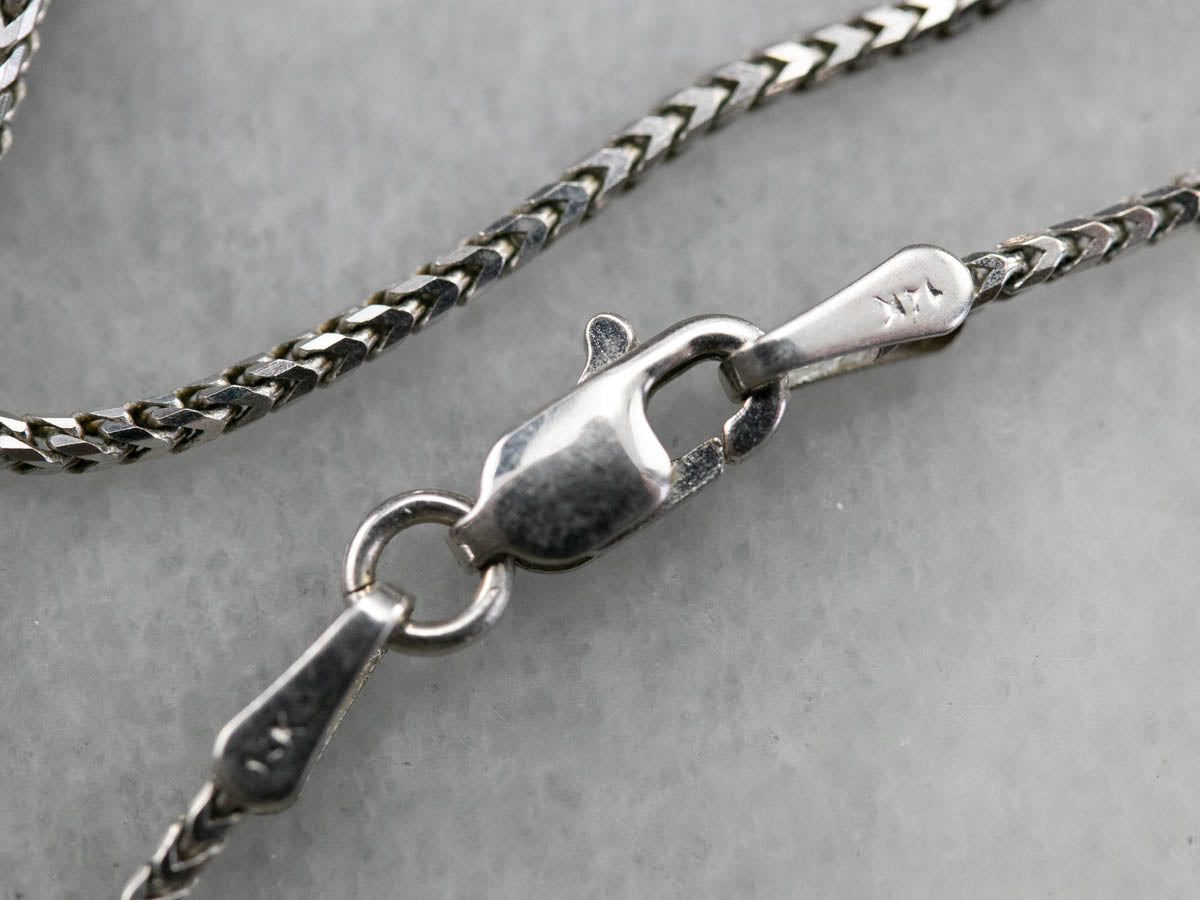 White Gold Wheat Chain