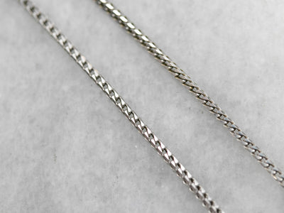 White Gold Wheat Chain Necklace