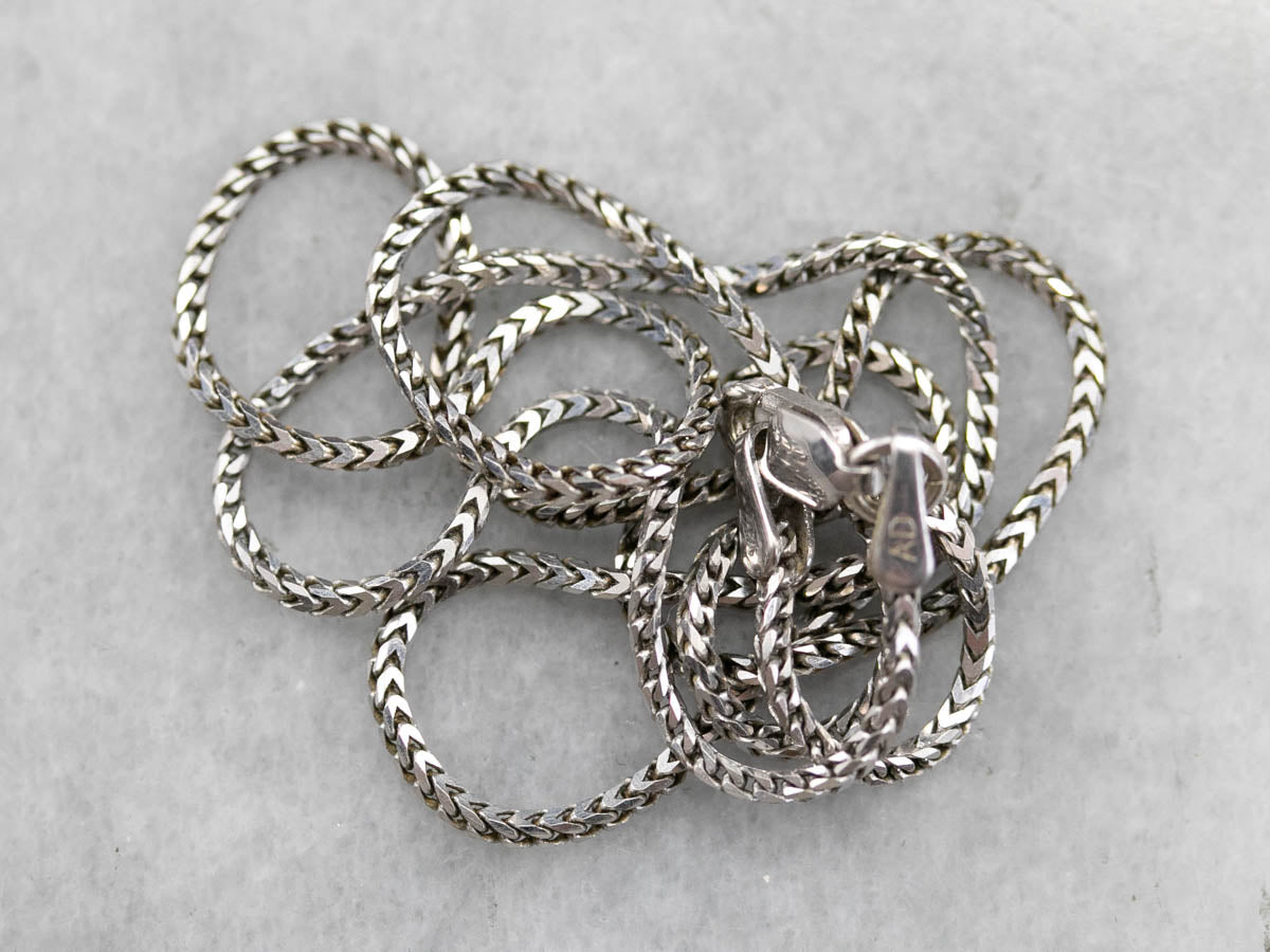 White Gold Wheat Chain