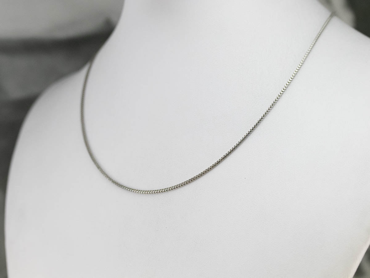 White Gold Wheat Chain