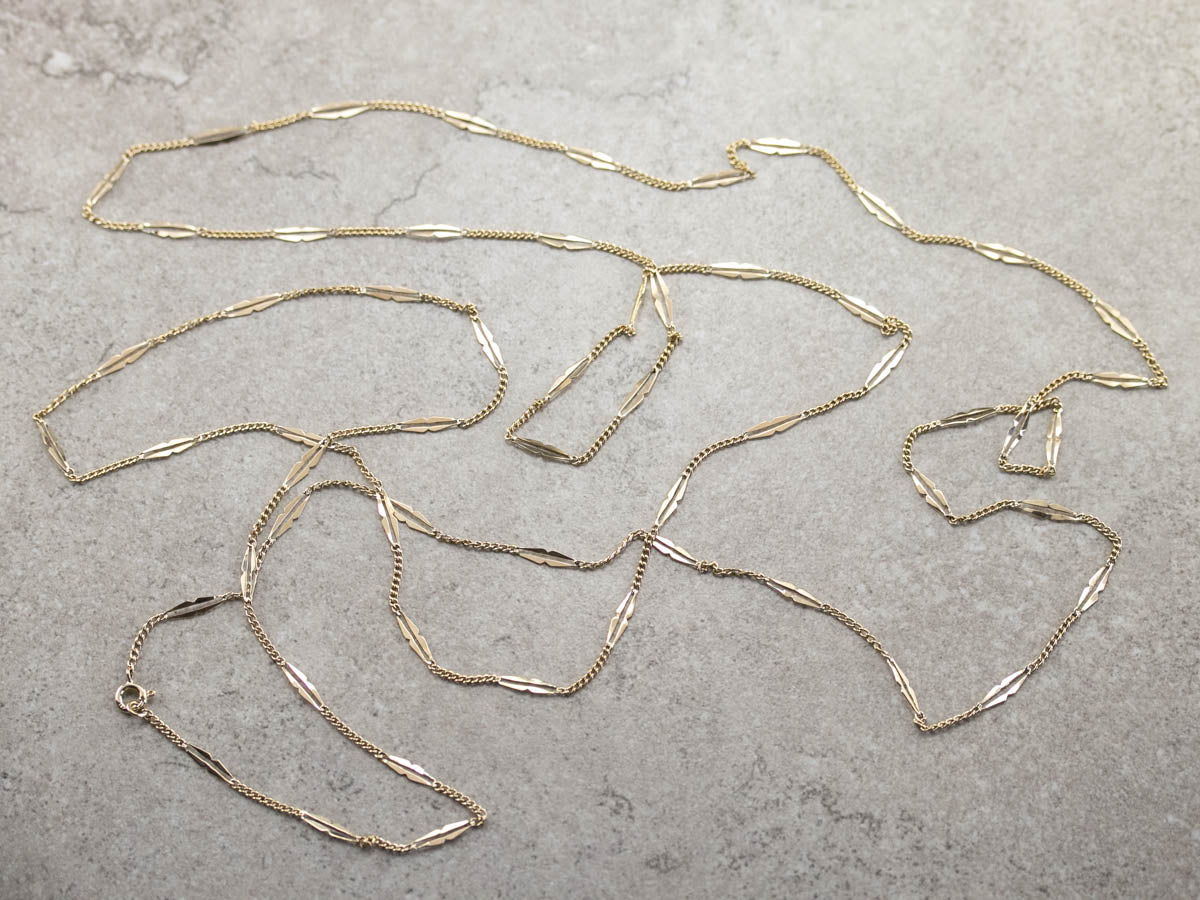 Long Gold Link Chain