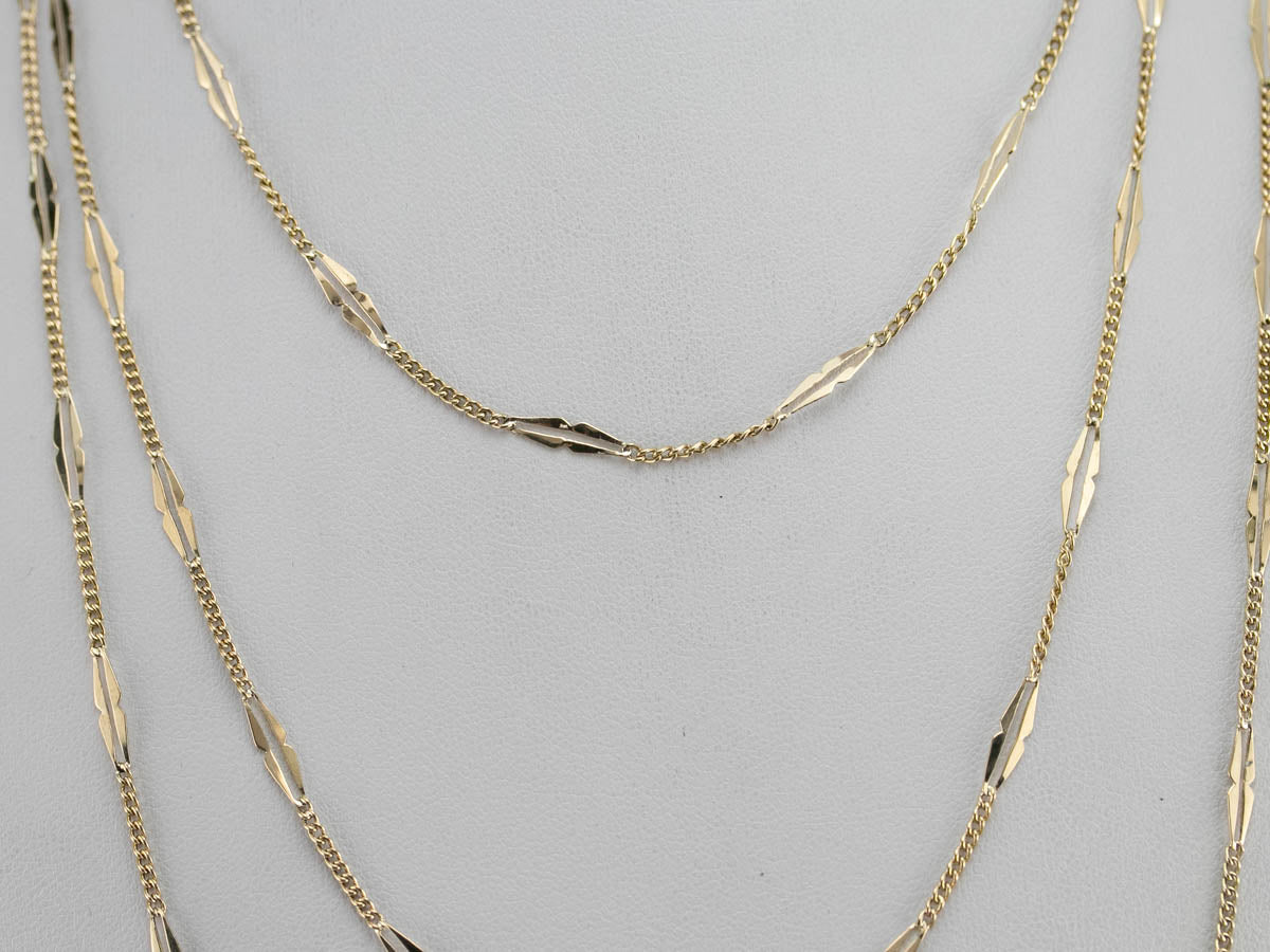Long Gold Link Chain