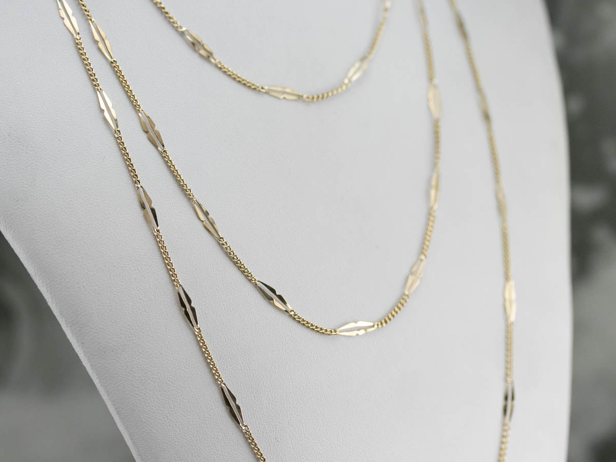 Long Gold Link Chain