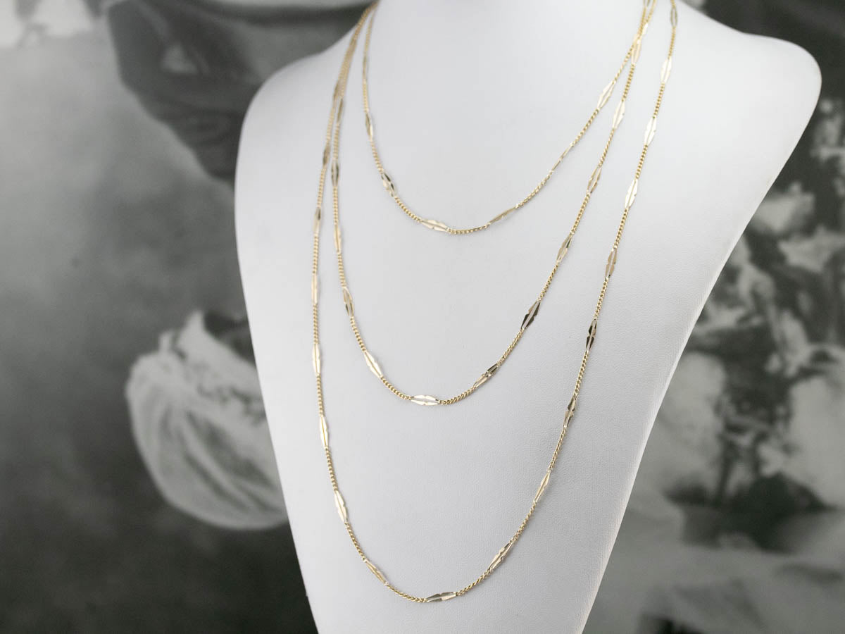 Long Gold Link Chain