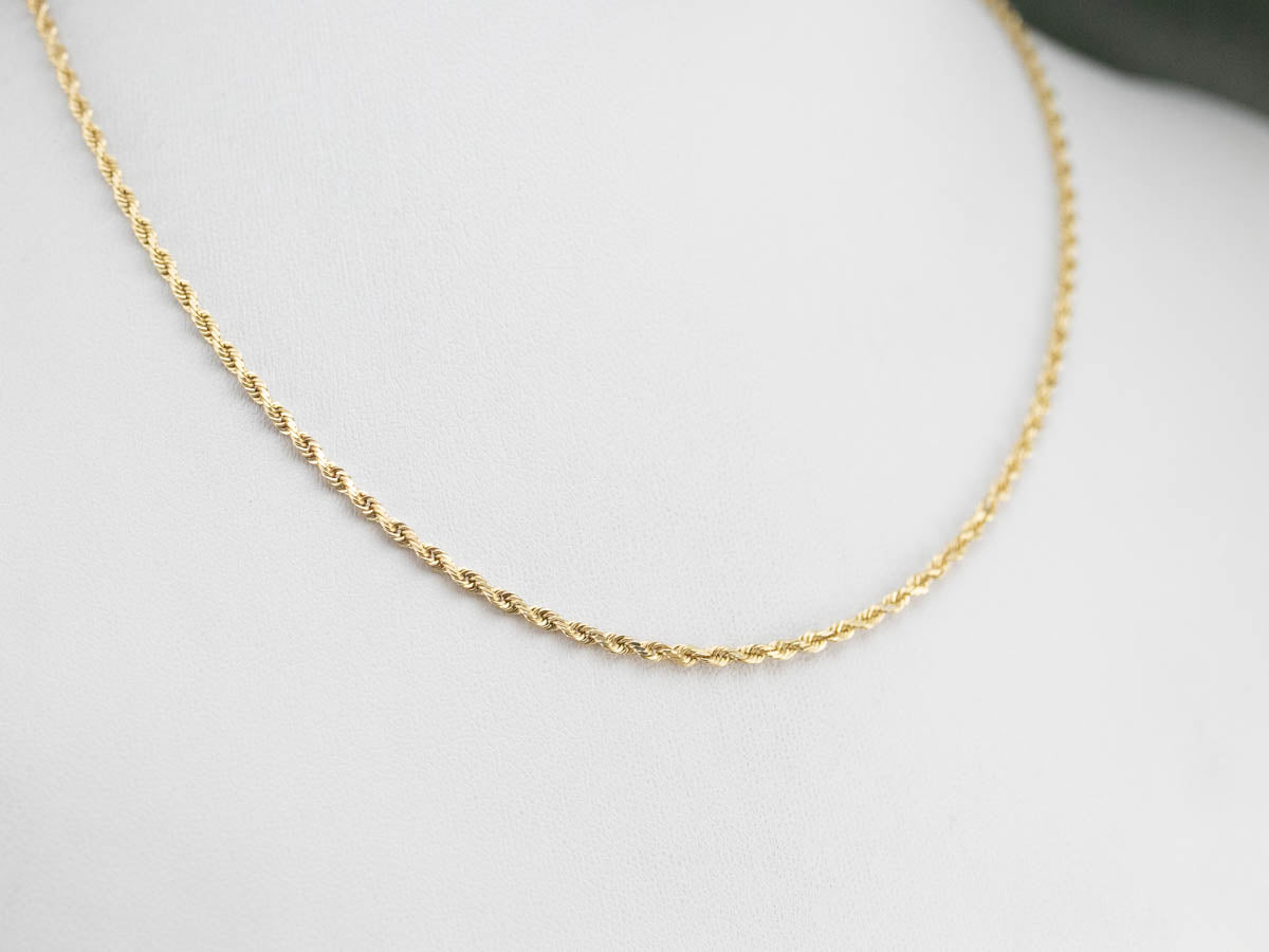 14K Yellow Gold Twist Chain