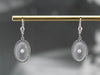 Retro Mother of Pearl and Seed Pearl Drop Earrings