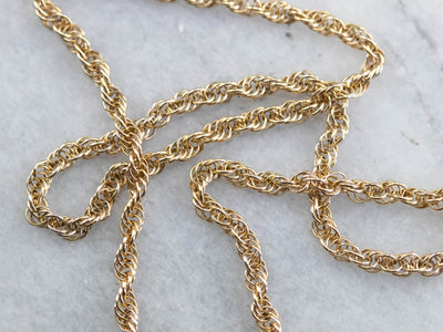 Vintage 14K Yellow Gold Rope Twist Chain