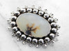 Sterling Silver Dendritic Agate Pin