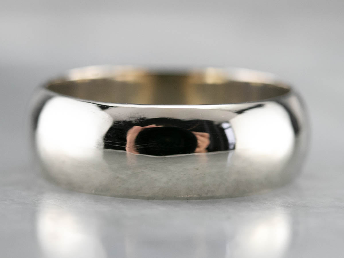 Sleek White Gold Band