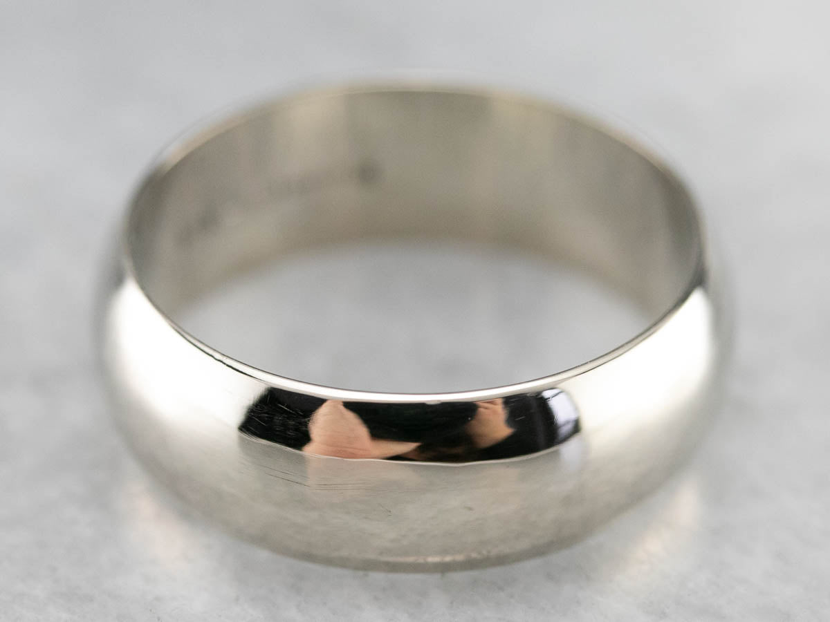 Sleek White Gold Band