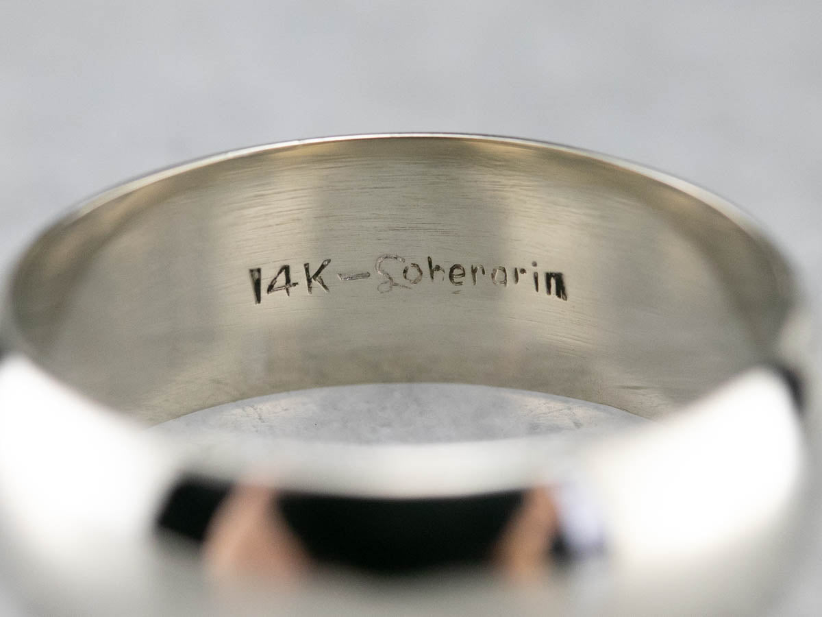 Sleek White Gold Band