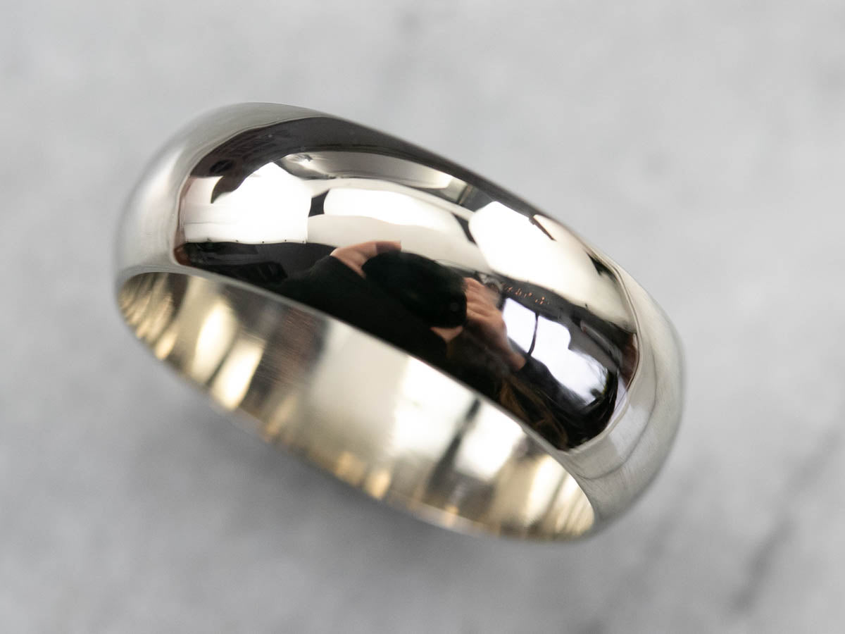 Sleek White Gold Band