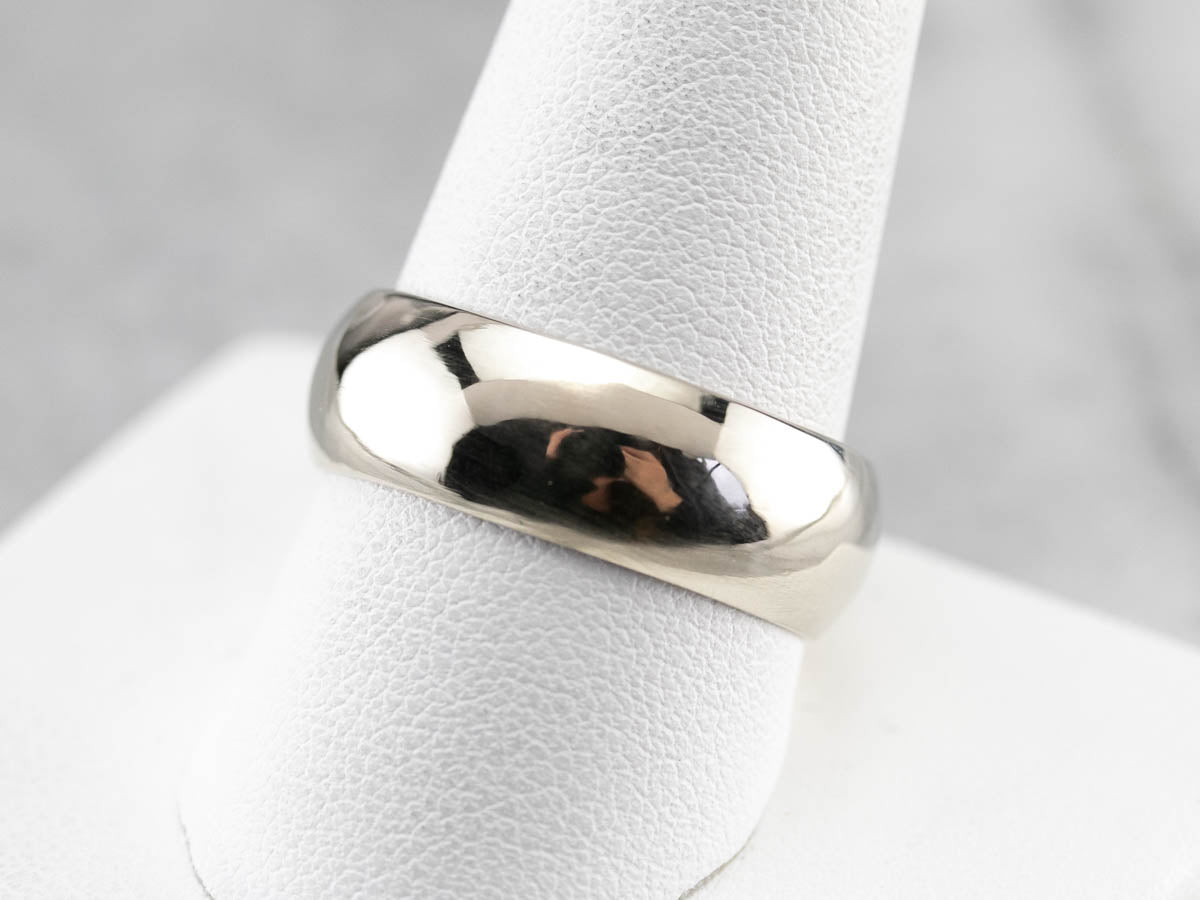 Sleek White Gold Band