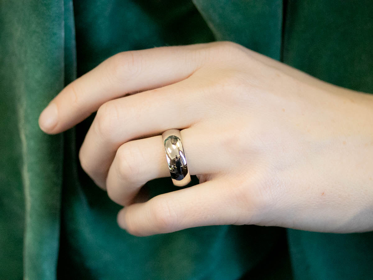 Sleek White Gold Band