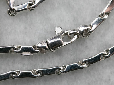 18K White Gold Unisex Chain Necklace