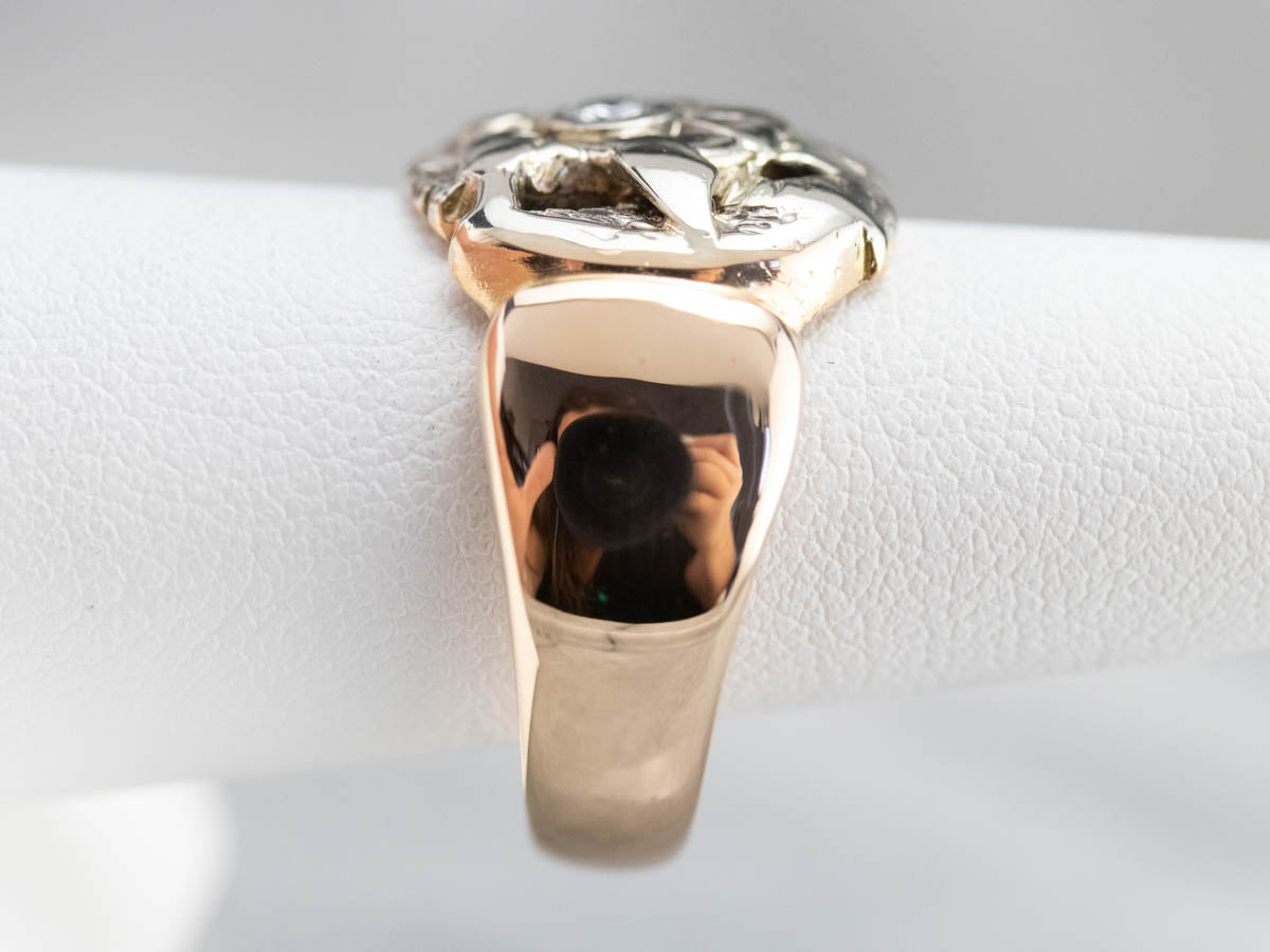 Men's Vintage Diamond Shriner Ring