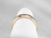 Unisex White and Yellow Gold Band
