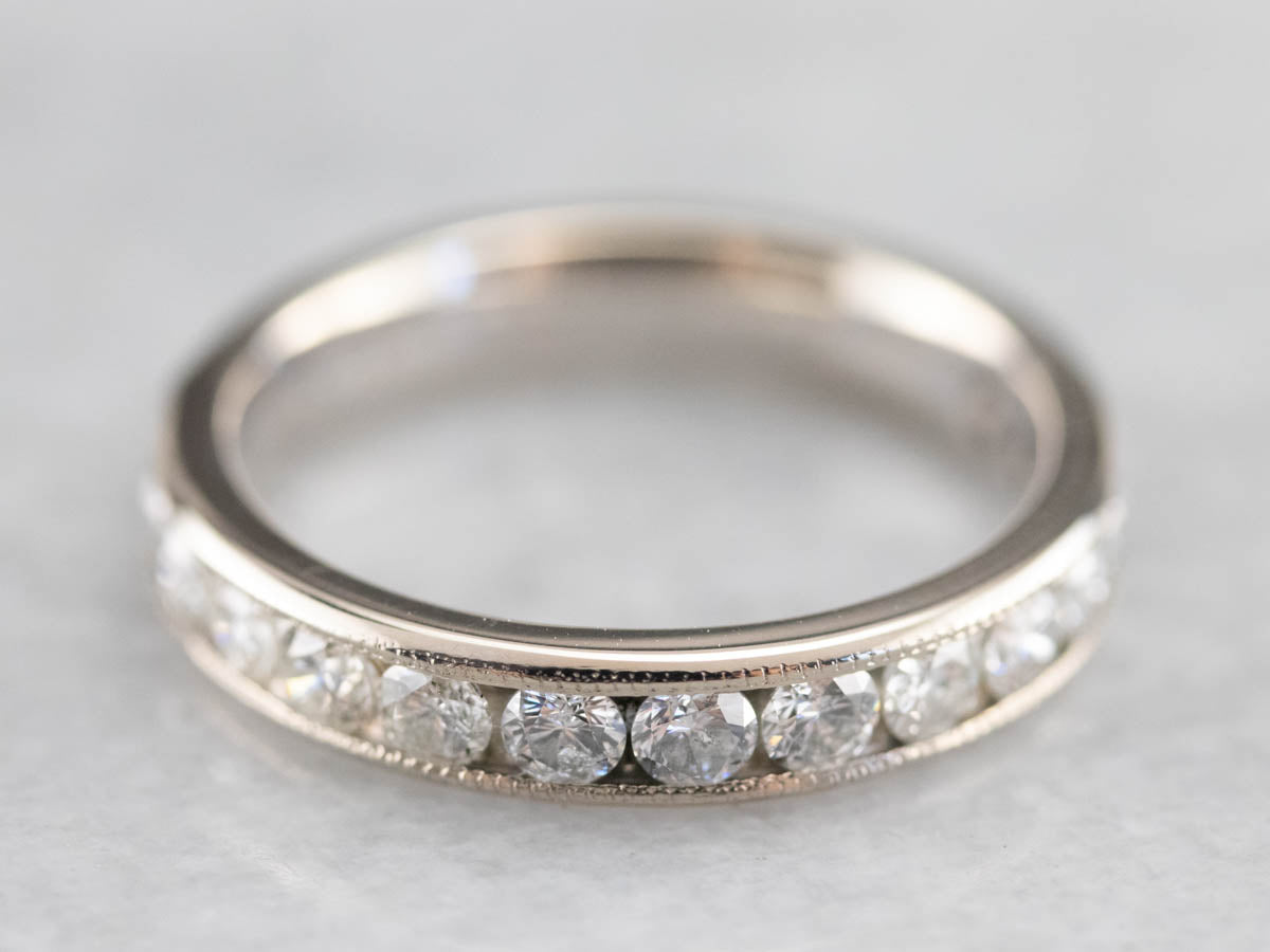 White Gold Channel Set Diamond Band